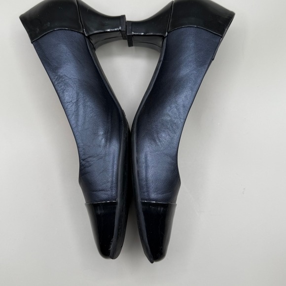 BeautiFeel Black Patent Cap Toe Low Heel Pumps Women Size 39 - Picture 4 of 9